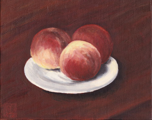 ラトゥール-皿の上の3つの桃