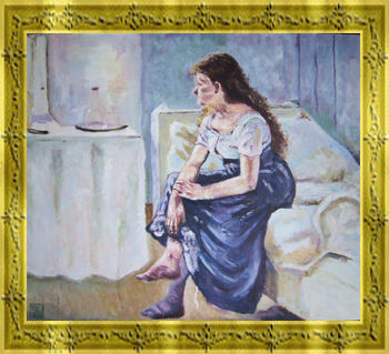 ムンク-ベッドに座る少女