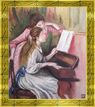 ルノアール-ピアノを弾く少女たち