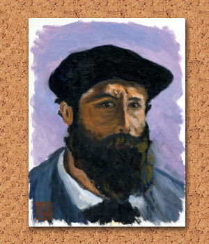 ベレー帽をかぶった自画像